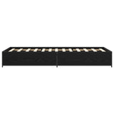 Bed Frame Black Oak 80 x 200 cm Engineered Wood 8009141