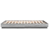 Bed Frame without Mattress Grey Sonoma 140x200 cm 3209861