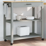 Kitchen Trolley MONZA 84x40x88.5 cm Solid Wood Pine 376104
