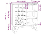 Rack Brown 60 x 30 x 90 cm Solid Reclaim Wood 42012373
