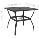 Dining Set Anthracite Grey Textilene and Powder-Coated Steel 3060282