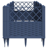 Garden Planter with Pegs Blue Grey 123.5x43.5x43.5 cm PP 368019