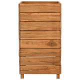 Raised Bed 50x40x72 cm Recycled Teak Wood and Steel 47427