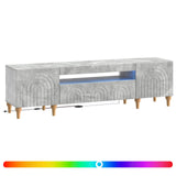 LED TV Cabinet Concrete Grey Engineered Wood 896248