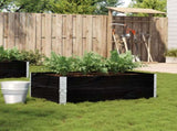 Garden Planter Black 120x80 cm Solid Wood Pine 3295848
