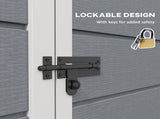 4'x5' Garden Storage Shed, Lean to Shed, Lockable Garden Shed with Window, Vent and Plastic Roof, T3398P313539
