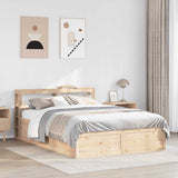 Bed Frame with Headboard 150x200 cm King Size Solid Wood Pine 3306339