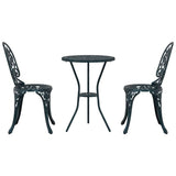Garden Bistro Set 3 pcs Green Aluminium 42002389