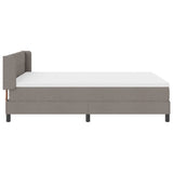 ZNTS Box Spring Bed with Mattress in Taupe, 140 x 200 cm, Fabric 3341108
