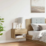 Wall-mounted Bedside Cabinet Artisian Oak 856822
