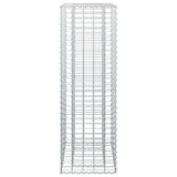 Gabion Raised Bed 50 x 50 x 150 cm Galvanised Steel Silver 42033332