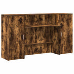 Reception Desk Smoked Oak 180x50x103.5 cm Engineered Wood 3324209