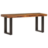 Bench 110 cm Solid Reclaimed Wood and Steel 286458