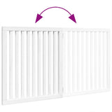 Dog Gate Foldable 2 Panels White 160 cm Poplar Wood 352250
