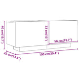 TV Cabinet Old Wood 100x35x40 cm Engineered Wood 856353