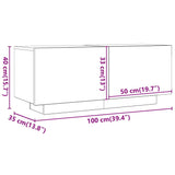 TV Cabinet Concrete Grey 100x35x40 cm Engineered Wood 804440