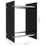 Firewood Rack Black 40x35x60 cm Glass 282829