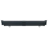 Balcony Side Awning Black Steel, aluminium, 100% polyester fabric 48430