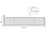Gabion with 3.5 mm Wire and 5x5 cm Mesh 200x30x50 cm 3462214
