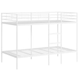 Bunk Bed without Mattress White 100x200 cm Steel 42000331