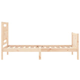 Bed Frame without Mattress 100x200 cm Solid Wood Pine 3192156