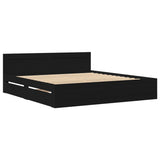 Bed Frame with Headboard without Mattress Black 180x200 cm Super King 3295542