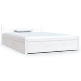 Bed Frame without Mattress with Drawers White Small Double 3103540
