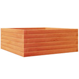 Garden Planter Wax Brown 60x60x23 cm Solid Wood Pine 847190