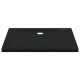Shower Base Tray with Dots 100 x 80 x 4 cm ABS Black 42033512