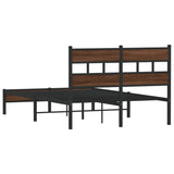 Bed Frame without Mattress Brown Oak 120x200 cm Engineered Wood 4017306