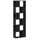 Book Cabinet/Room Divider Black Oak 60x24x186 cm 862078
