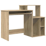 Desk with Shelf Sonoma Oak 120.5 x 44 x 88.5 cm Engineered Wood 869476