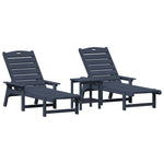Garden Lounge Furniture 3 pcs Navy 38 x 38 x 46cm Polyethylene 3335855
