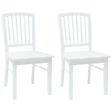Dining Chairs 2 pcs White 50 x 52.5 x 91 cm Solid Rubber Wood 42020453