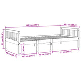 Children's Bed without Mattress White 90x190 cm Solid Wood Pine 855031