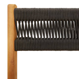 Bistro Set Black Solid acacia wood, Polypropylene Compact 3281745