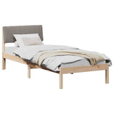 Bed frame Brown and taupe 75 x 190 cm Solid pine wood 878722