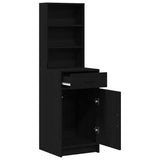 Highboard Black Oak 40 x 40.5 x 135 cm Engineered Wood 865074