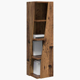 Corner Cabinet Old Wood 27.5x27x102cm Engineered Wood 889853