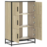 Highboard Sonoma Oak 68x35x106.5 cm Engineered Wood and Metal 849070