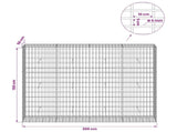 Gabion with 5 mm Wire and 5x10 cm Mesh 200x50x150 cm 3464758