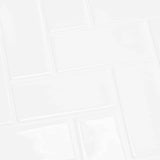 Herringbone Tile 20 pcs White 30 x 30 cm Polyurethane and PET 42021279