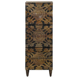 High Board with Shelf Brown 40 x 33.5 x 110 cm Solid Mango Wood 4018361