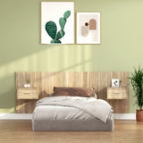 Bed Headboard with Cabinets Sonoma Oak Engineered Wood 3115678