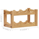 Wine Rack for 6 Bottles 37x21x21 cm Solid Oak Wood 289201