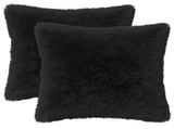 Cushion with Pillow HEERLEN 12 pcs Black PV Fleece 926745