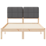 Bed Frame with Upholstered Headboard Dark Grey 120 x 190 cm 877995