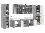Bathroom Furniture Set 6 pcs Concrete Grey 3407226