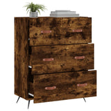 Chest of Drawers Smoked Oak 69.5x34x90 cm Engineered Wood 827825