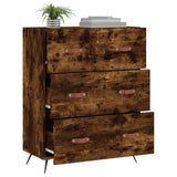Chest of Drawers Smoked Oak 69.5x34x90 cm Engineered Wood 827825